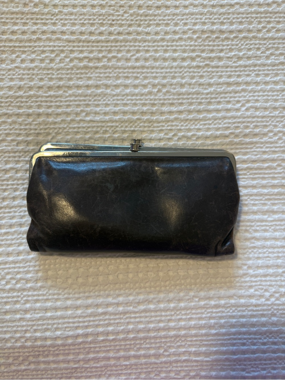 Classic Leather Kiss-Lock Clutch